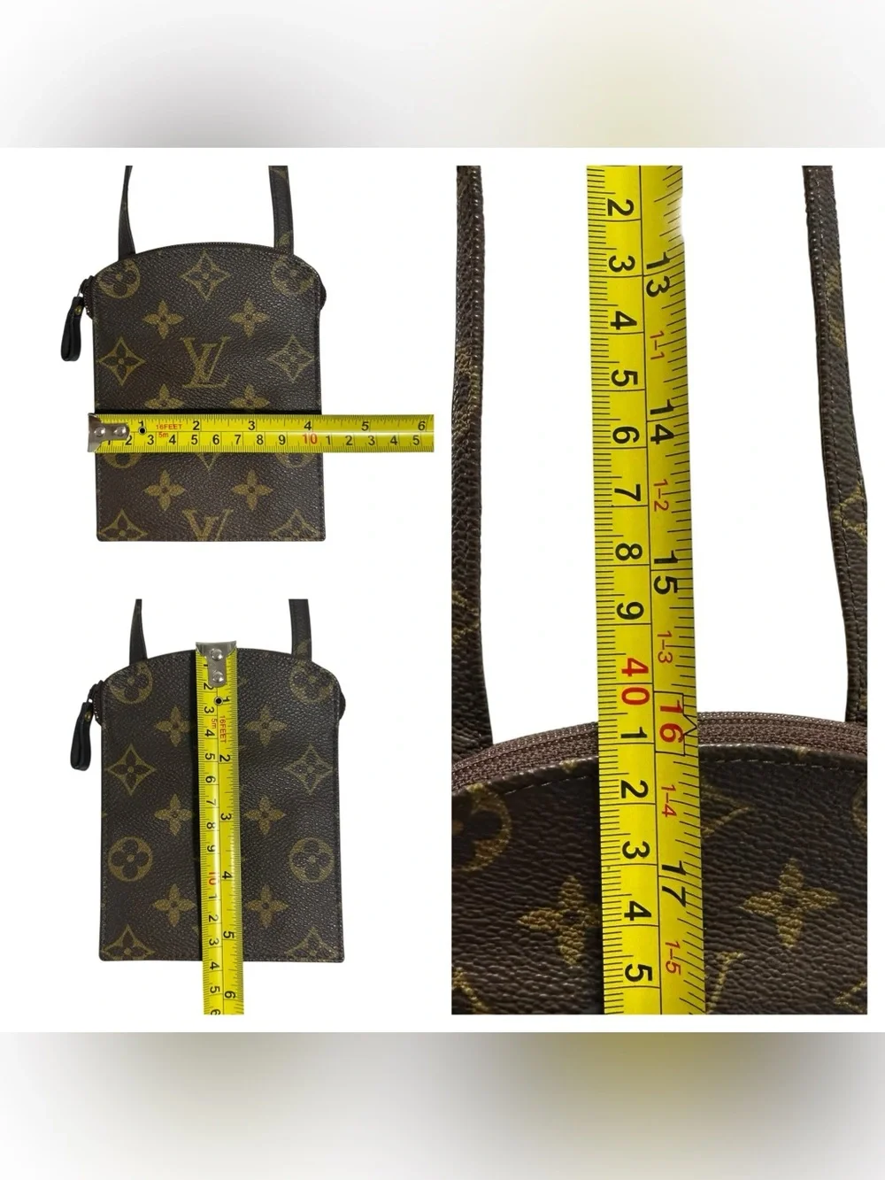 Louis Vuitton Monogram Leather Pochette Secret Vintage Shoulder Bag